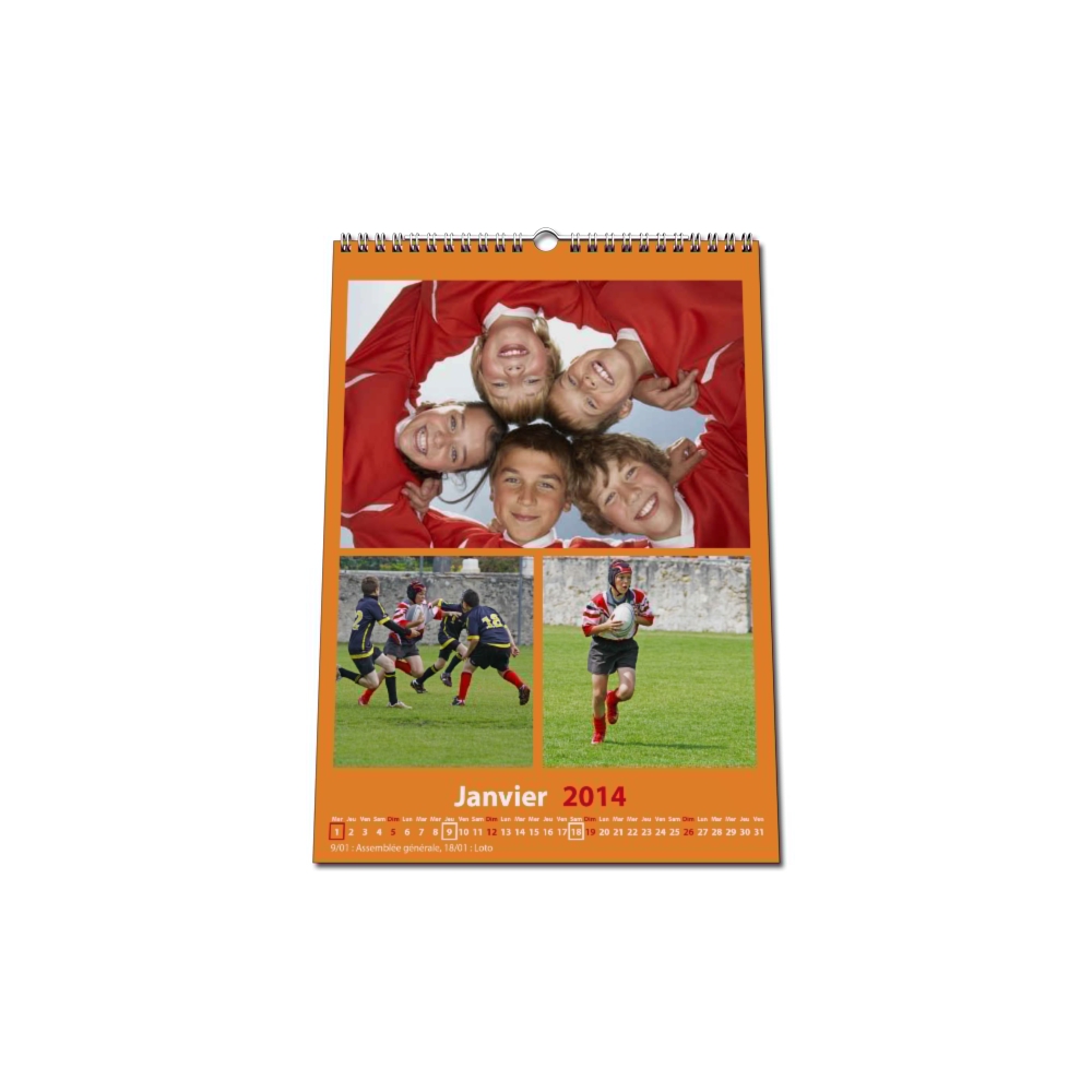 Nombre de photos et commentaires illimités, mise en page totalement personnalisable - Calendrier Maxi Photo Nombre de photos et commentaires illimités, mise en page totalement personnalisable - Calendrier Maxi Photo