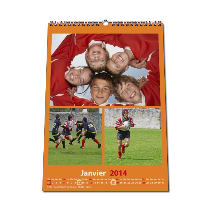 Nombre de photos et commentaires illimités, mise en page totalement personnalisable - Calendrier Maxi Photo Nombre de photos et commentaires illimités, mise en page totalement personnalisable - Calendrier Maxi Photo