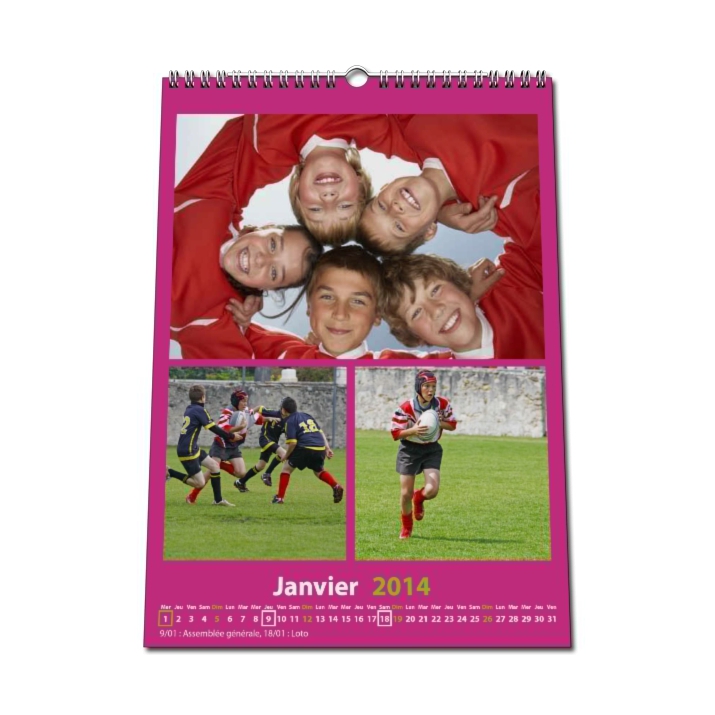 Nombre de photos et commentaires illimités, mise en page totalement personnalisable - Calendrier Maxi Photo Nombre de photos et commentaires illimités, mise en page totalement personnalisable - Calendrier Maxi Photo