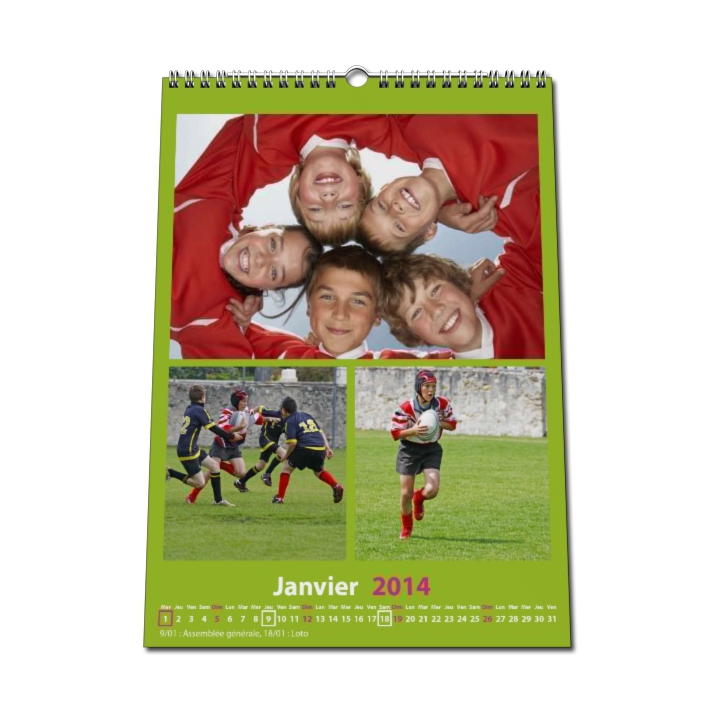 Nombre de photos et commentaires illimités, mise en page totalement personnalisable - Calendrier Maxi Photo Nombre de photos et commentaires illimités, mise en page totalement personnalisable - Calendrier Maxi Photo