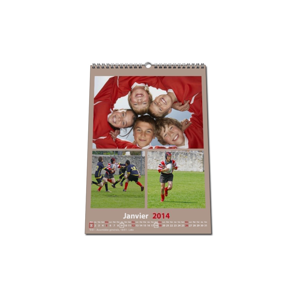 Nombre de photos et commentaires illimités, mise en page totalement personnalisable - Calendrier Maxi Photo Nombre de photos et commentaires illimités, mise en page totalement personnalisable - Calendrier Maxi Photo