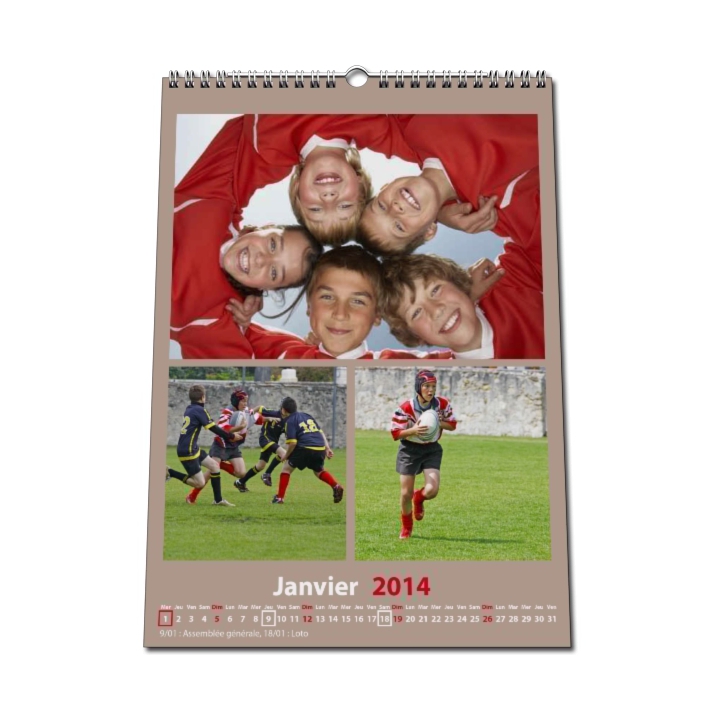 Nombre de photos et commentaires illimités, mise en page totalement personnalisable - Calendrier Maxi Photo Nombre de photos et commentaires illimités, mise en page totalement personnalisable - Calendrier Maxi Photo