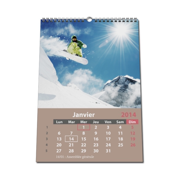Calendrier entreprise photo personnalisé mural NOIR A5,A4 ou A3. Calendrier entreprise photo personnalisé mural NOIR A5,A4 ou A3.