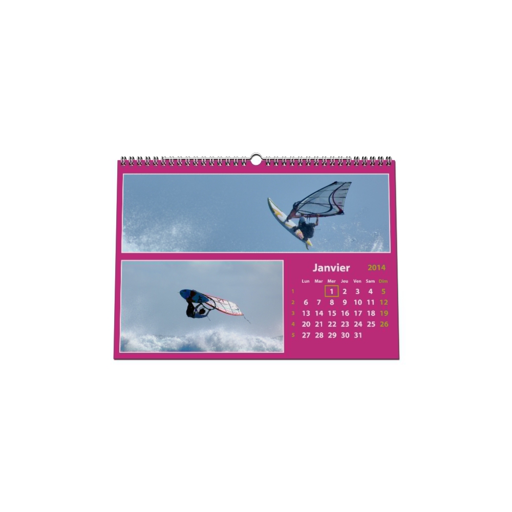 Calendrier photo mural "PANO" 13 pages ROSE (A5, A4 ou A3) Calendrier photo mural "PANO" 13 pages ROSE (A5, A4 ou A3)