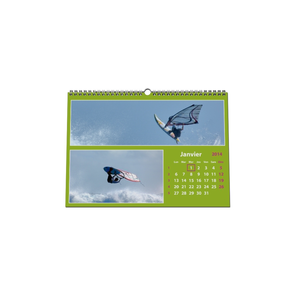 Calendrier photo mural "PANO" 13 pages VERT (A5, A4 ou A3) Calendrier photo mural "PANO" 13 pages VERT (A5, A4 ou A3)