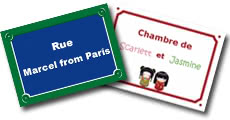 Plaque de rue personnalisée - A créer avec vos photos et textes