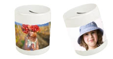 Tirelire personnalisable porcelaine : A créer avec photos et textes