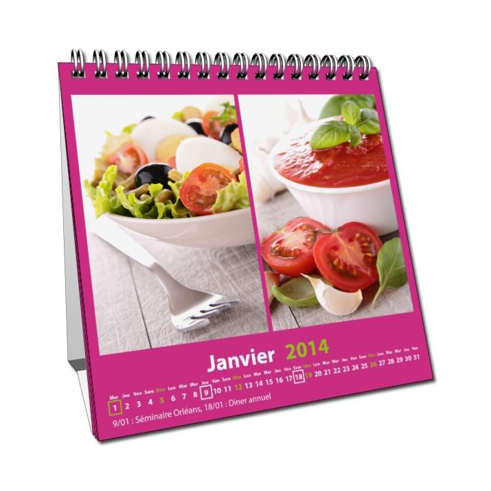 Calendrier personnalisable à votre image (mise en page libre) Calendrier personnalisable à votre image (mise en page libre)
