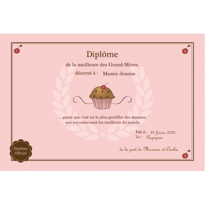 Diplôme personnalisé rigide