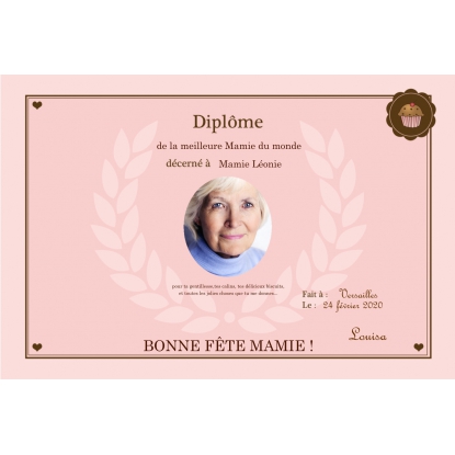 Diplôme personnalisé rigide