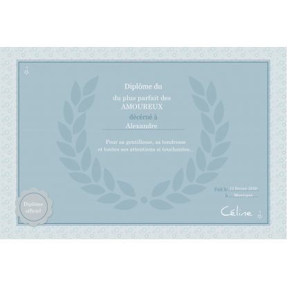 Diplôme personnalisé rigide
