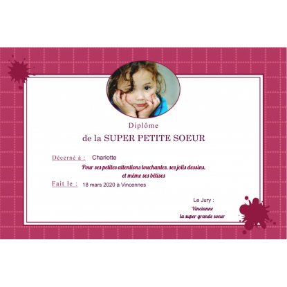 Diplôme personnalisé rigide