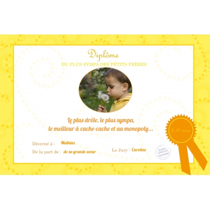 Diplôme personnalisé rigide