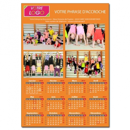 Calendrier photo une page