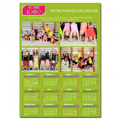 Calendrier photo une page