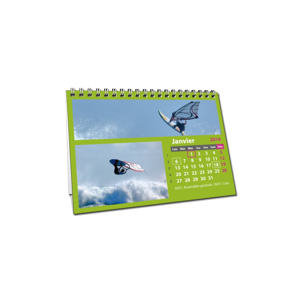 Calendrier personnalisable à votre image (mise en page libre) Calendrier personnalisable à votre image (mise en page libre)