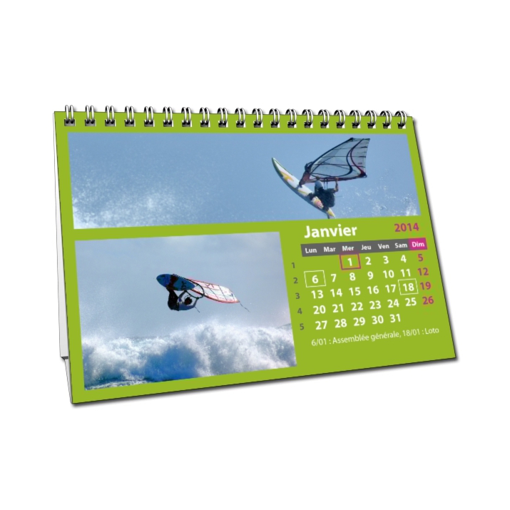 Calendrier personnalisable à votre image (mise en page libre) Calendrier personnalisable à votre image (mise en page libre)
