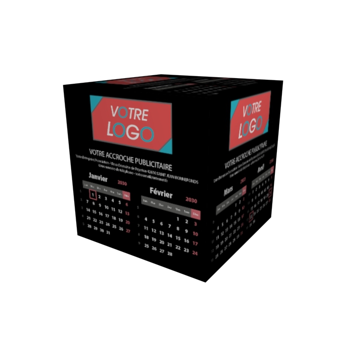 Calendrier Cube douze mois Calendrier Cube douze mois