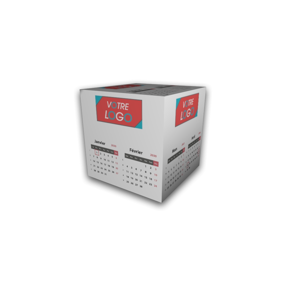 Calendrier Photo Cube douze mois - VotreCalendrier.com