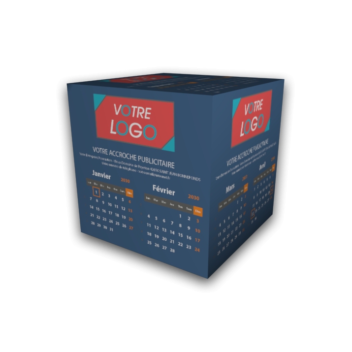 Calendrier Cube douze mois Calendrier Cube douze mois
