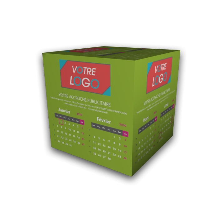 Calendrier Cube douze mois Calendrier Cube douze mois