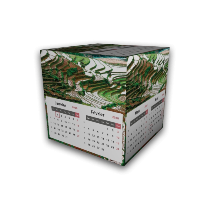 Calendrier Cube douze mois Calendrier Cube douze mois