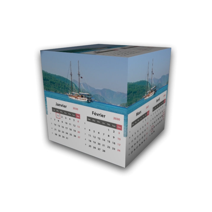 Calendrier Cube douze mois Calendrier Cube douze mois