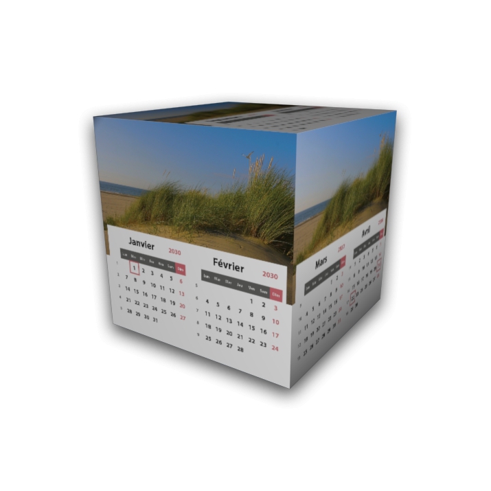 Calendrier Cube douze mois