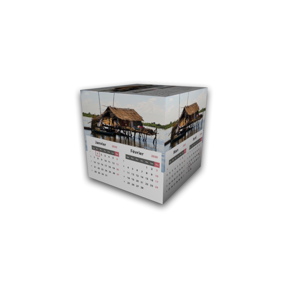 Calendrier Cube douze mois Calendrier Cube douze mois