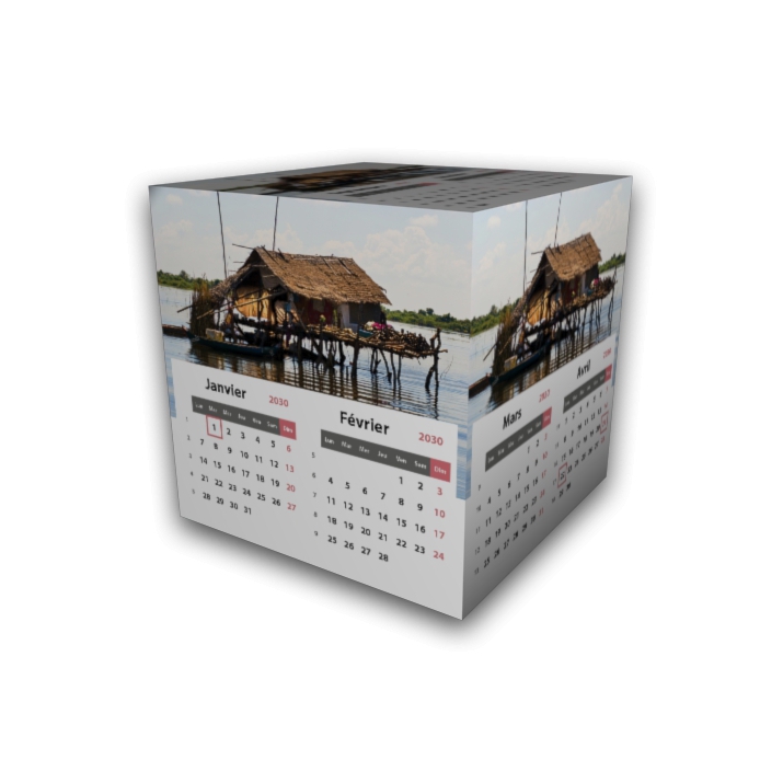 Calendrier Cube douze mois