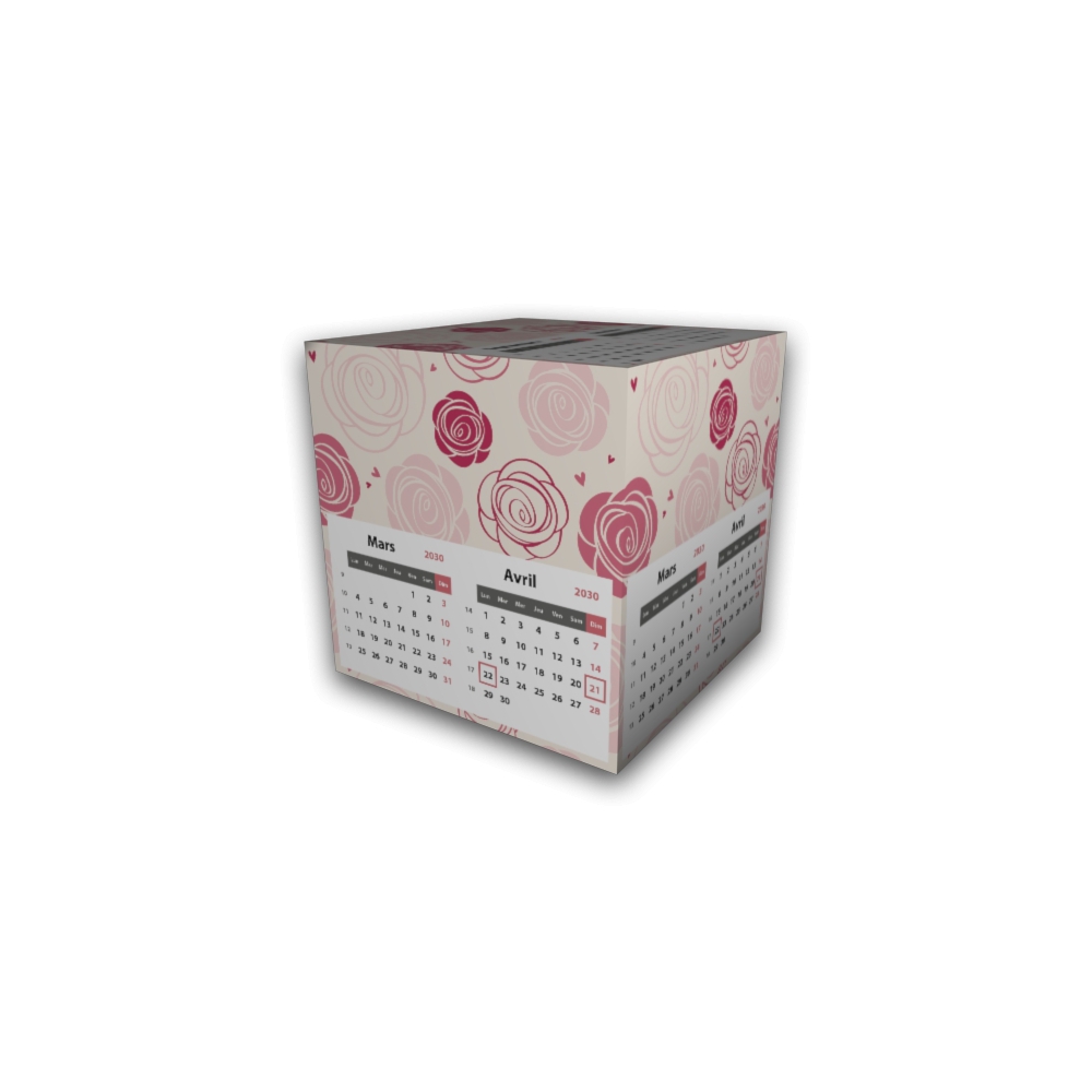 Calendrier Cube douze mois Calendrier Cube douze mois
