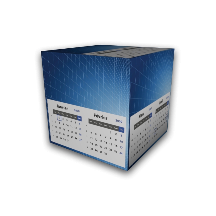 Calendrier Cube douze mois Calendrier Cube douze mois