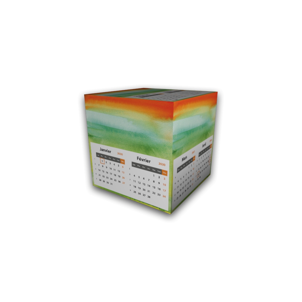 Calendrier Cube douze mois Calendrier Cube douze mois