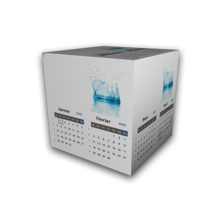 Calendrier Cube douze mois Calendrier Cube douze mois