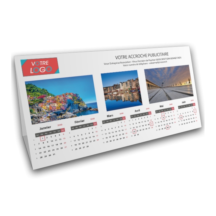 Calendrier à poser "Tente" Calendrier à poser "Tente"