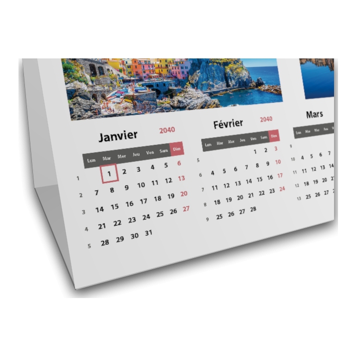 Calendrier à poser chevalet