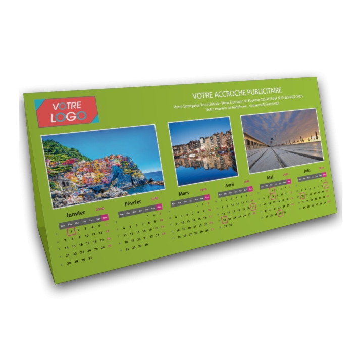 Calendrier à poser "Tente" Calendrier à poser "Tente"