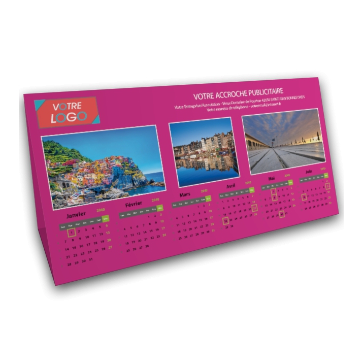 Calendrier à poser "Tente" Calendrier à poser "Tente"
