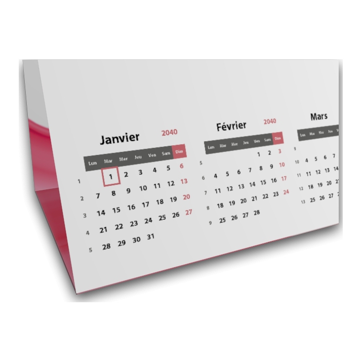 Calendrier à poser chevalet