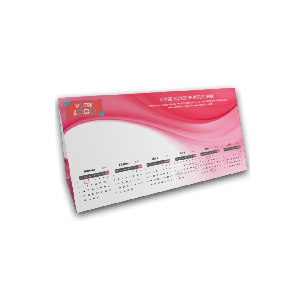 Calendrier à poser "Tente" Calendrier à poser "Tente"