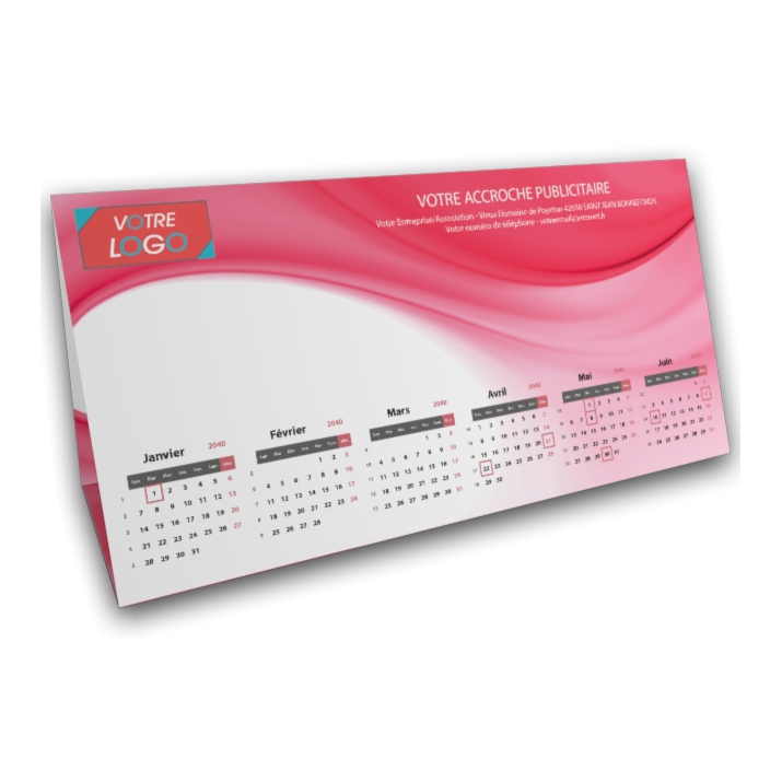 Calendrier à poser "Tente" Calendrier à poser "Tente"