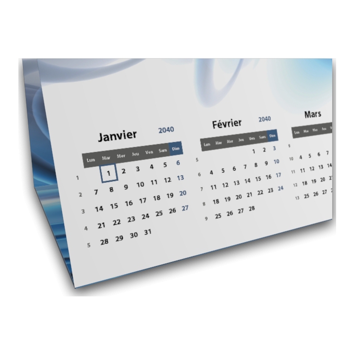 Calendrier à poser chevalet