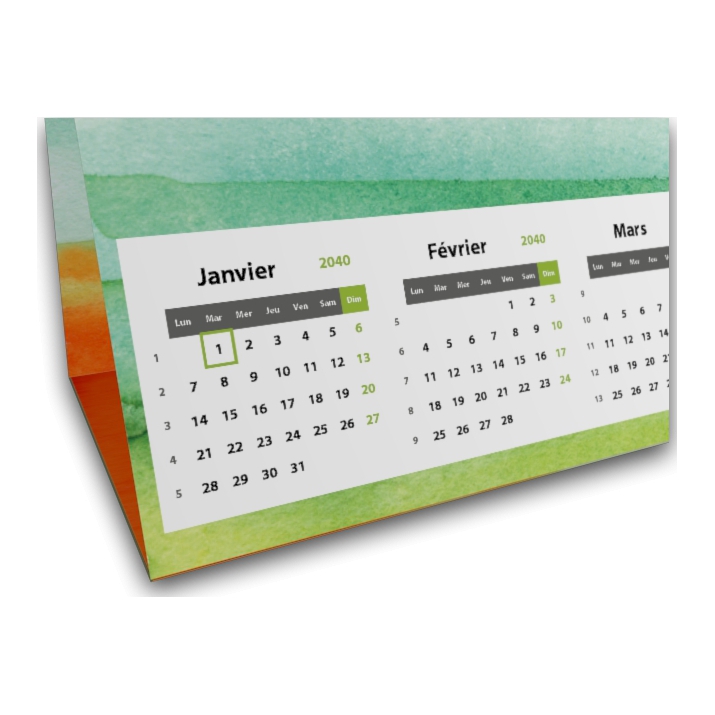 Calendrier à poser chevalet