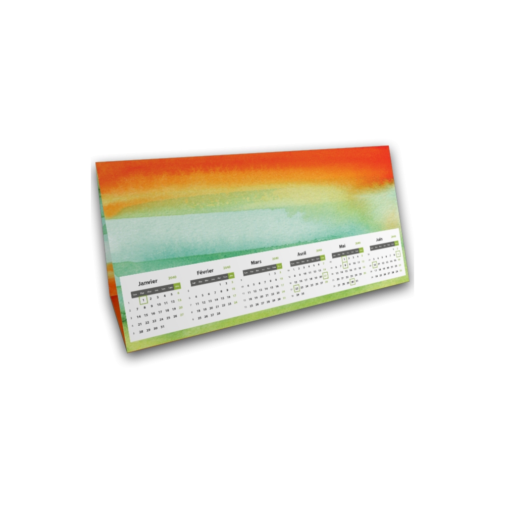 Calendrier à poser "Tente" Calendrier à poser "Tente"