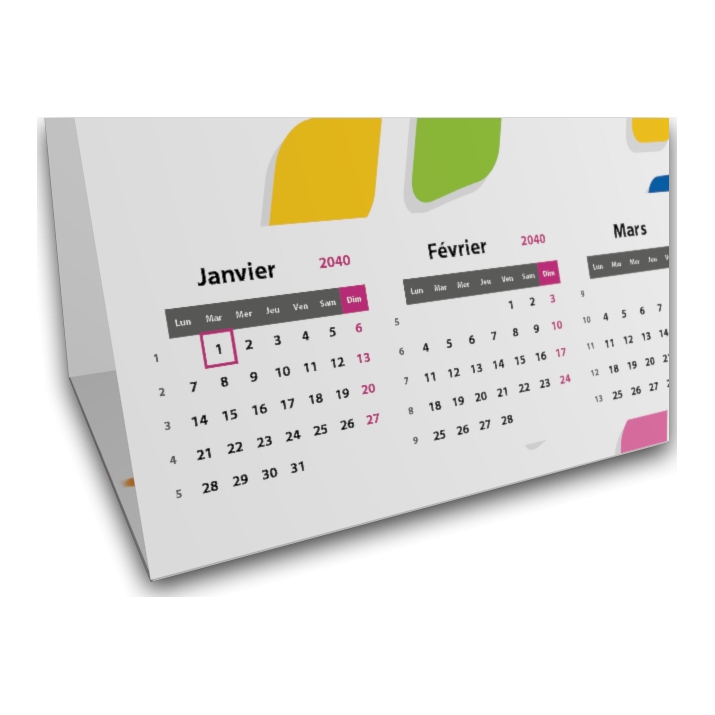 Calendrier à poser chevalet