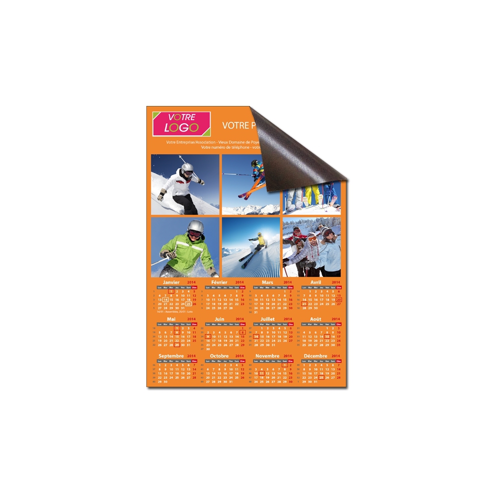 calendrier photo aimanté – calendrier aimanté personnalisé – Mcascidos