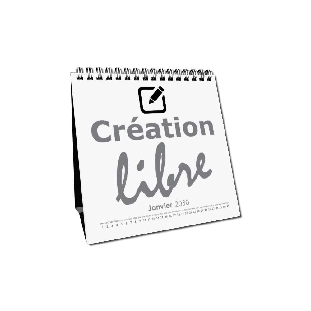 Calendrier LUXE CARRE de bureau Calendrier LUXE CARRE de bureau