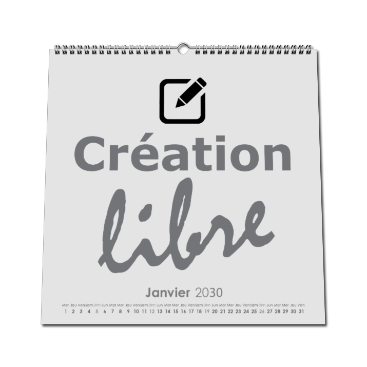 Calendrier photo CARRE mural Calendrier photo CARRE mural