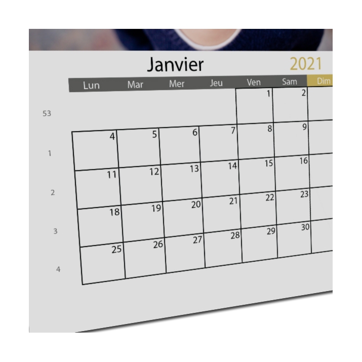 Offre Pack Calendrier MURAL Photo Date