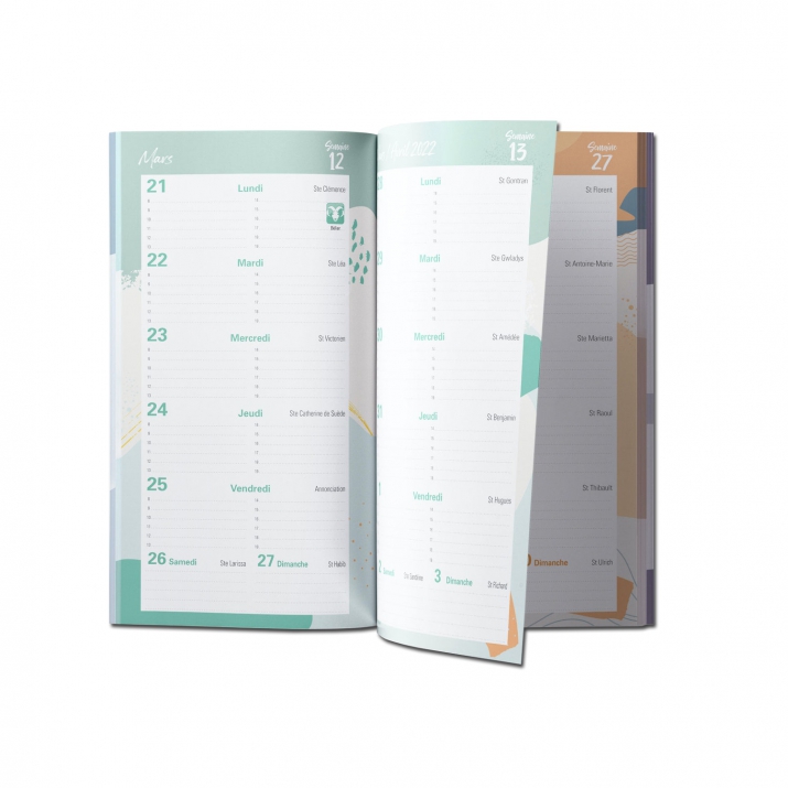 Agenda éco poche création Format Mini (9.5 x 16.5 cm), Line chic